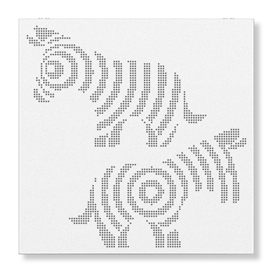 URUNI Metal Wall Art, Pegboard Panels - Zebra Element