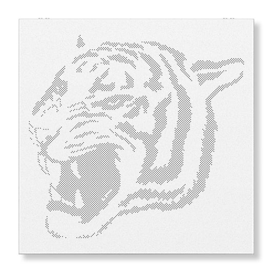 URUNI Metal Wall Art, Pegboard Panels - Tiger Element